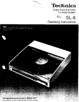 Technics - SL-6 - Owners manual 